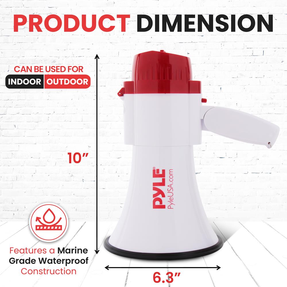 Compact Megaphone with Built-in Siren