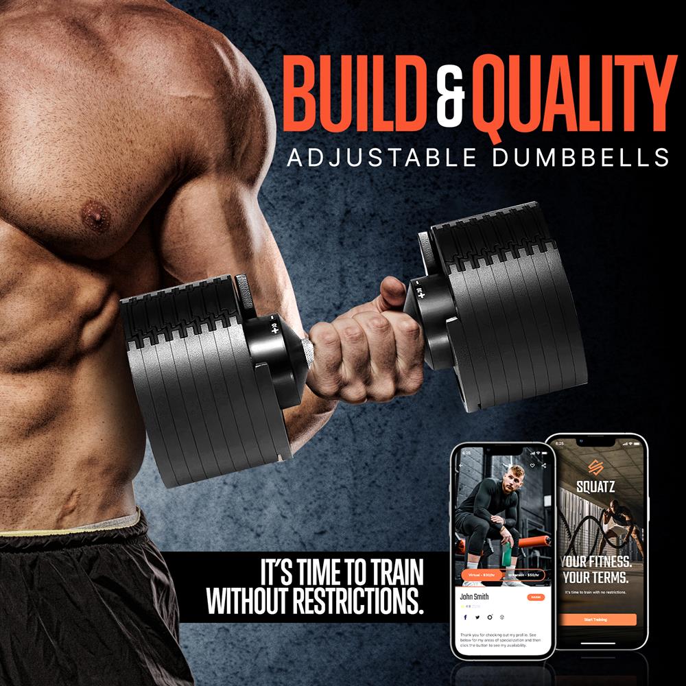 70 lb Adjustable Dumbbell + Stand
