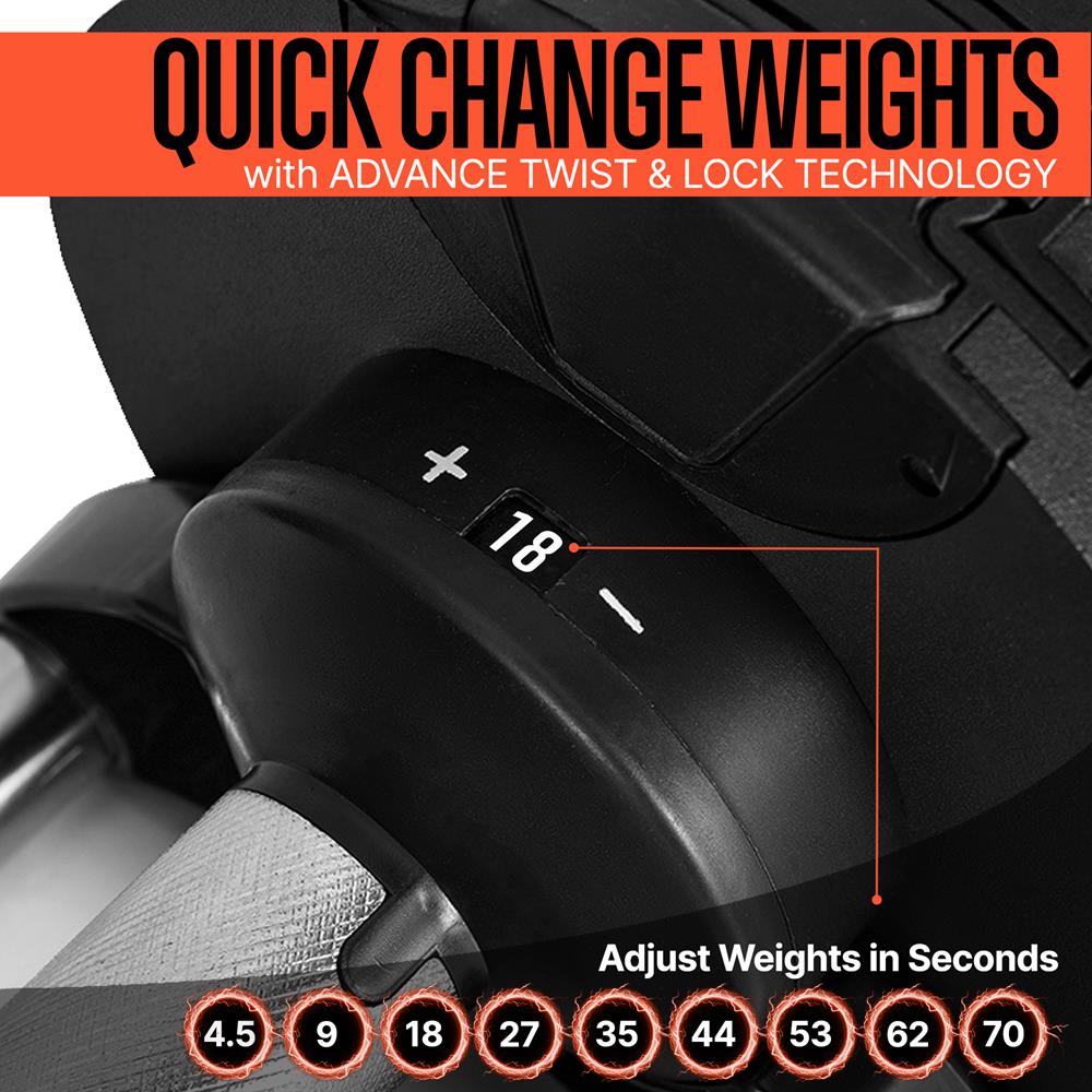 70 lb Adjustable Dumbbell + Stand