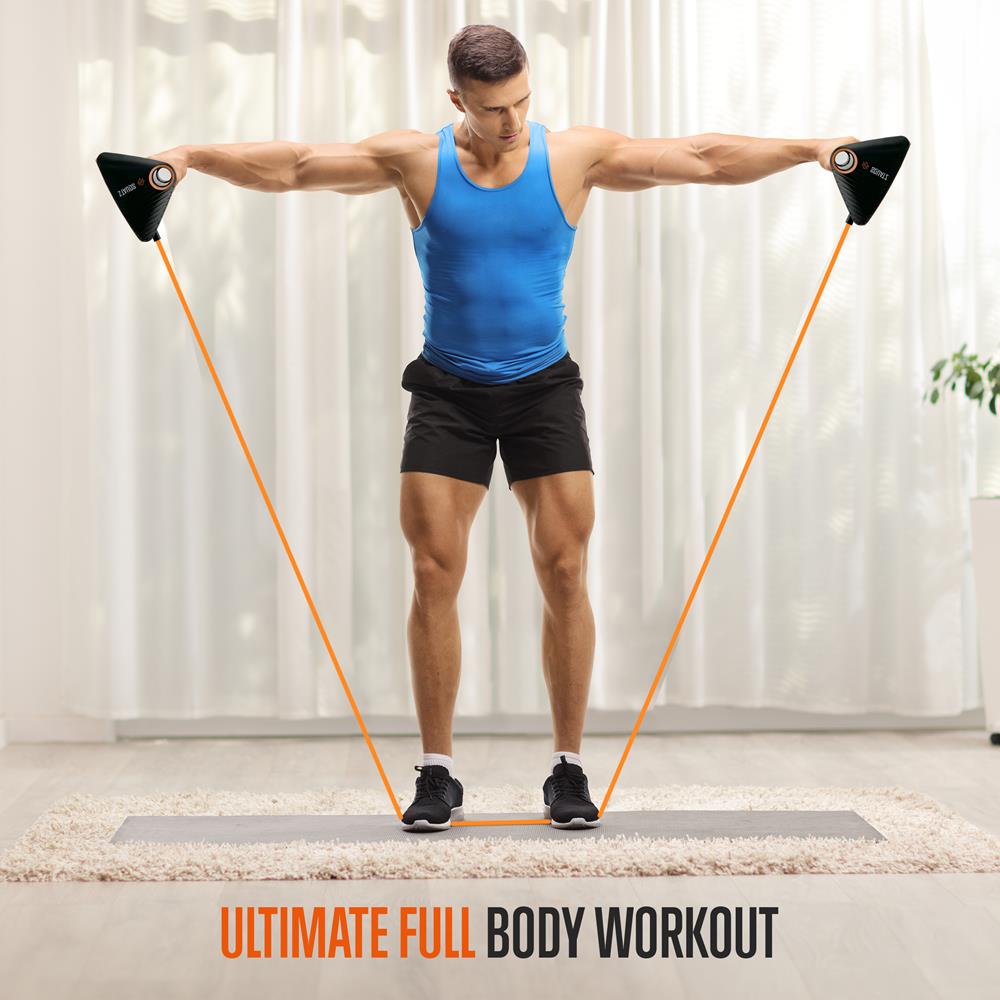 Push Up Rack with Resistance Bands, Anti-Slip Handles, 440lb Capacity