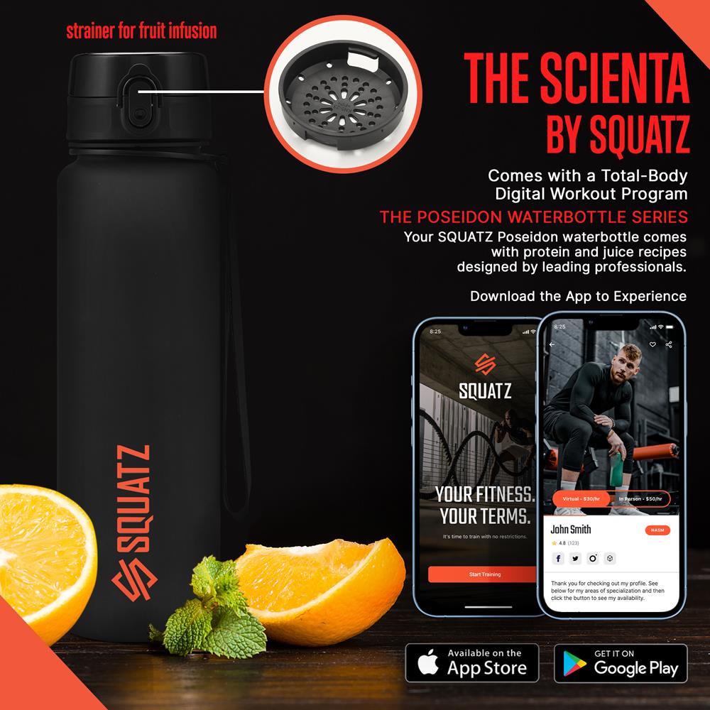 Frosted Water Bottle With Strainer