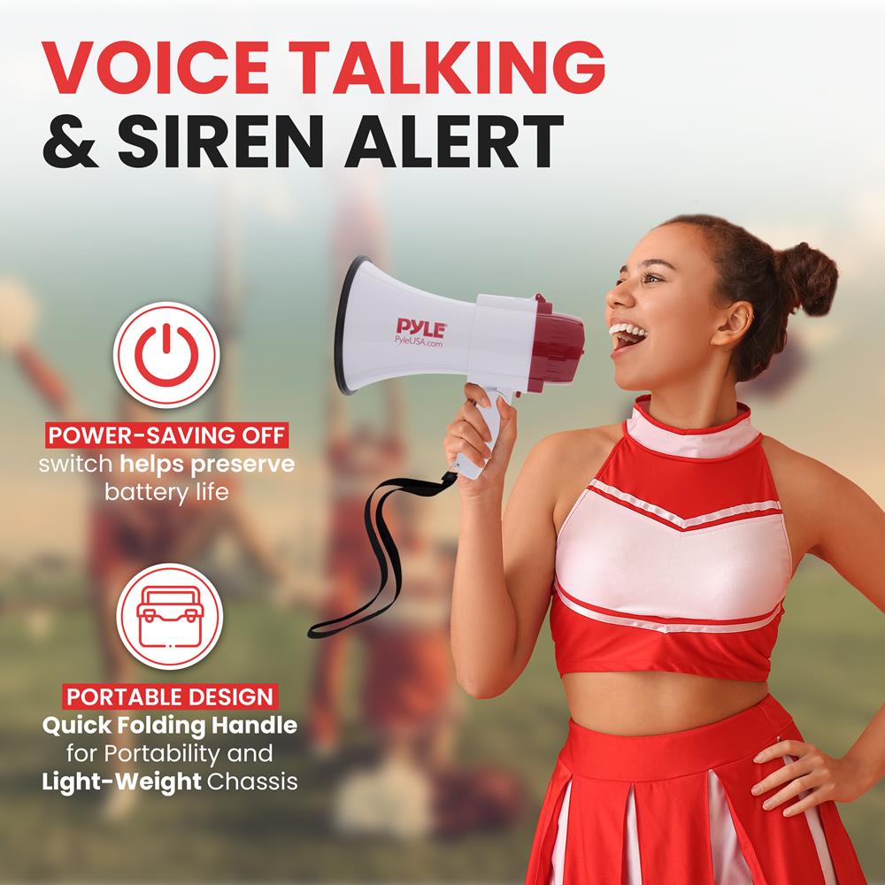 Compact Megaphone with Built-in Siren