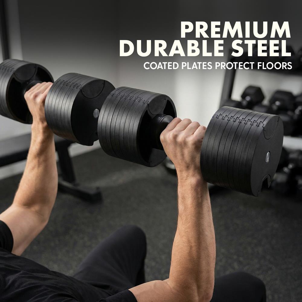 70 Lbs. Adjustable Dumbbell Weight Set - Home Workout/Fitness Equipment, One Single Dumbbell With Anti-Slip Metal Handle Set Of (2)