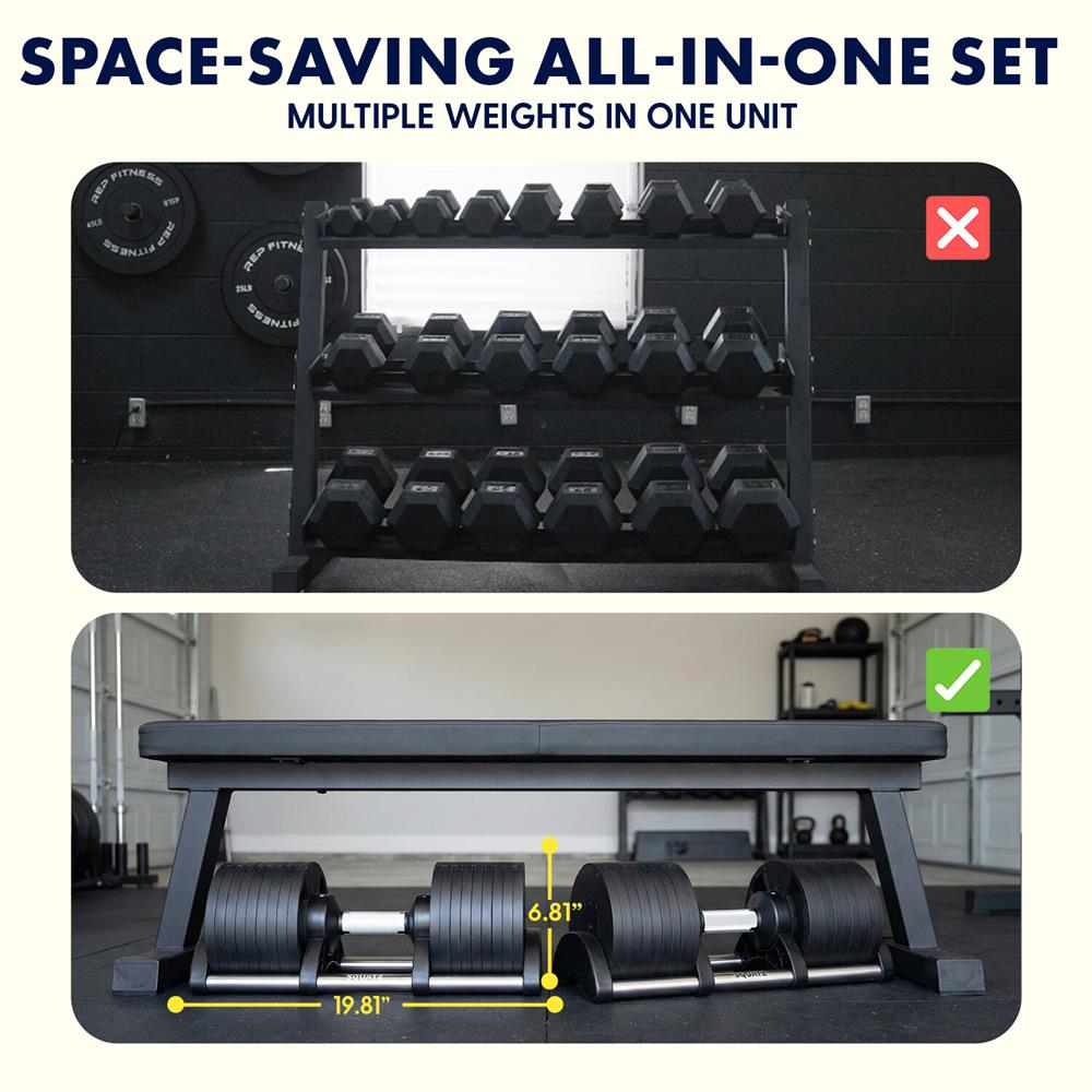 70 Lbs. Adjustable Dumbbell Weight Set - Home Workout/Fitness Equipment, One Single Dumbbell With Anti-Slip Metal Handle Set Of (2)