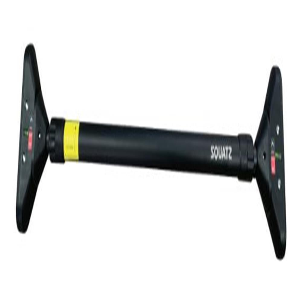 Squatz Adjustable Doorway Pull-Up Bar, Adjustable 29.5''-37'', Level Meter, Locking Mechanism, And Comfortable Grip – Portable For Home Gym Workouts (Black)