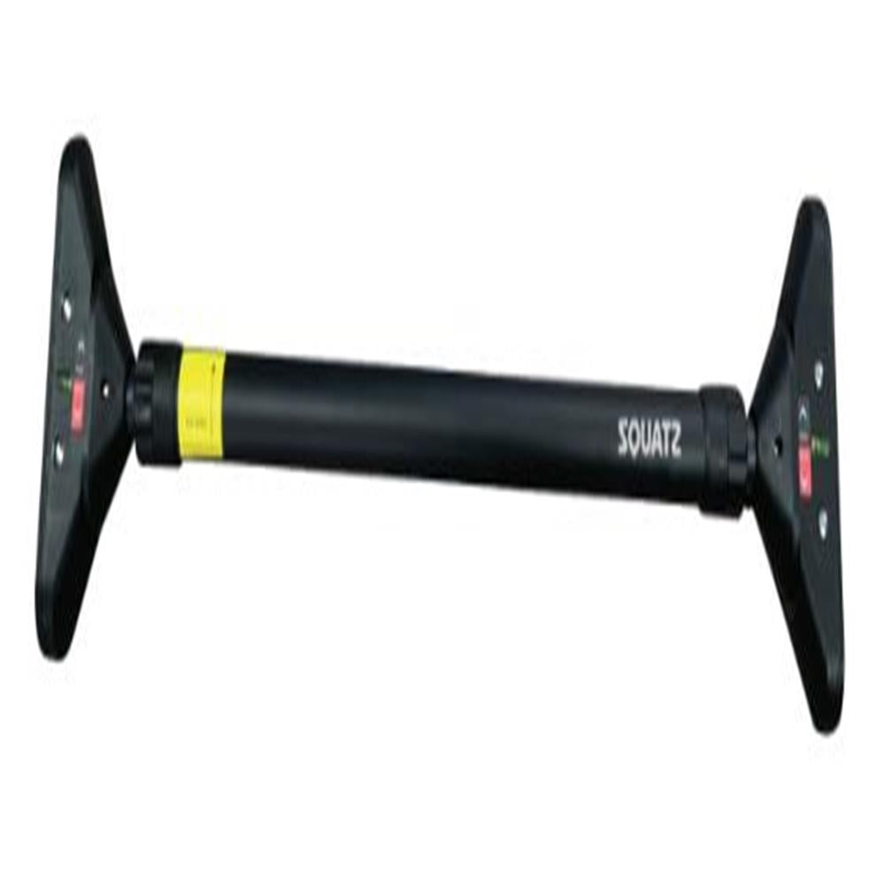Squatz Adjustable Doorway Pull-Up Bar, Adjustable 29.5''-37'', Level Meter, Locking Mechanism, And Comfortable Grip – Portable For Home Gym Workouts (Black)