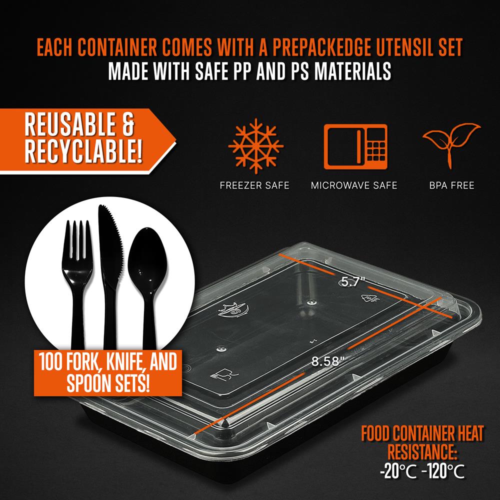 Microwavable Food Container With Utensil