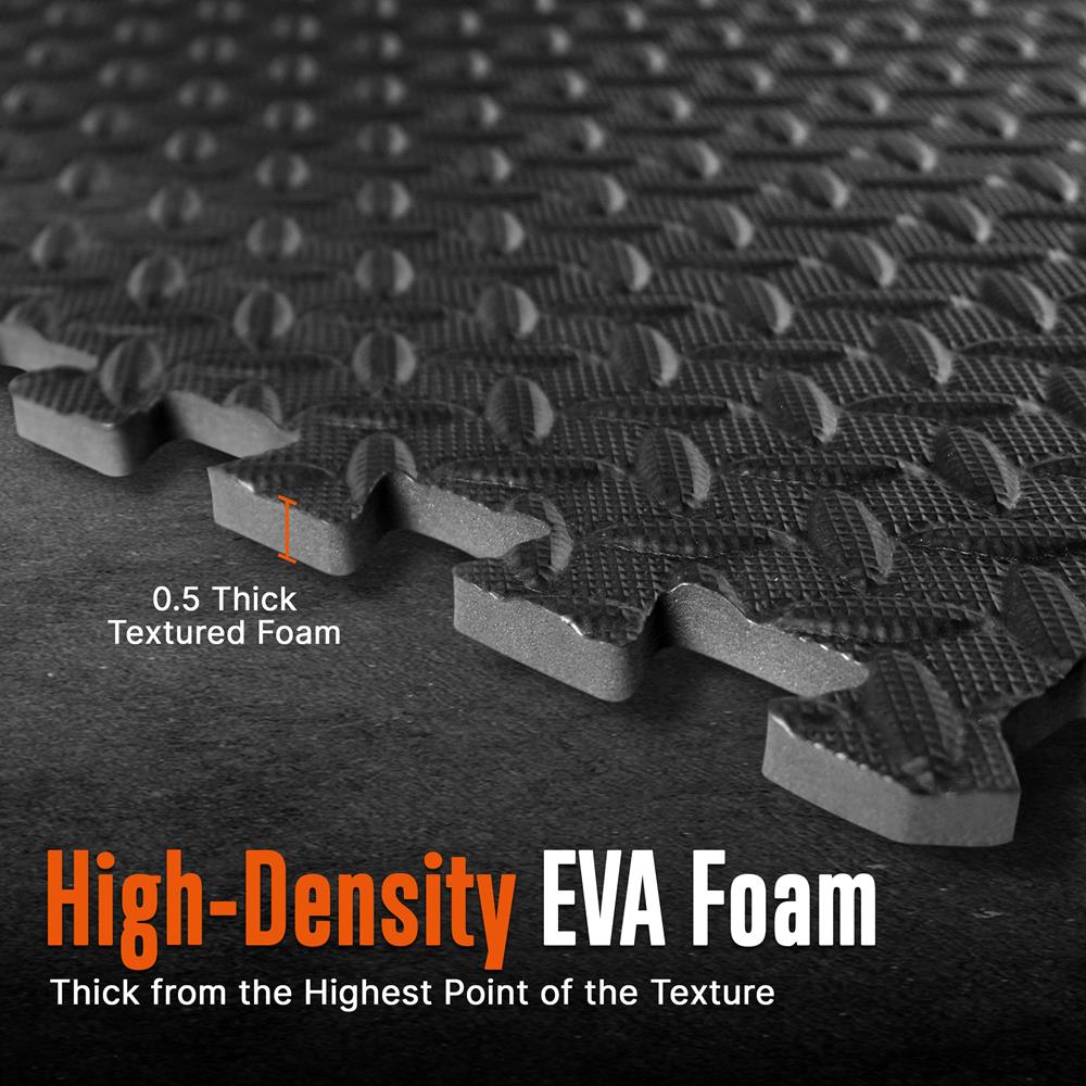 Exercise Mat 6-Piece Set, Cushioned EVA Foam, Non-Skid, Easy Assembly