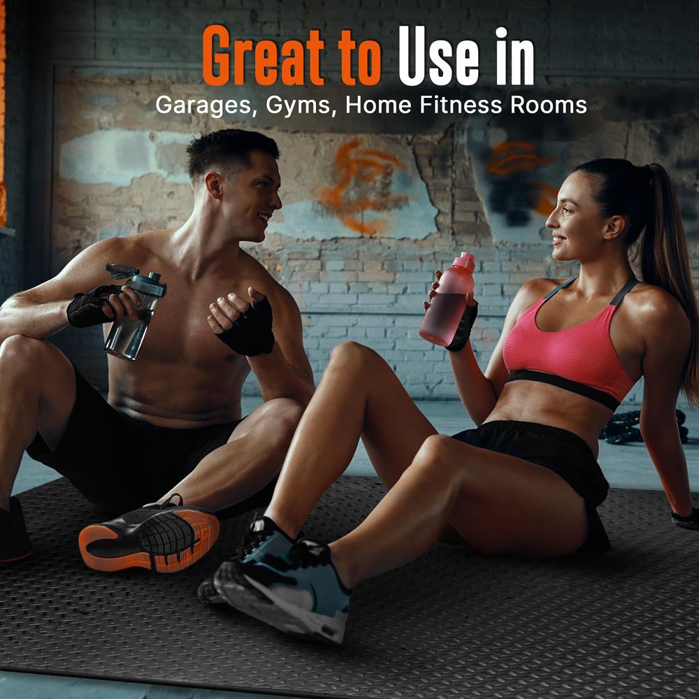 Exercise Mat 6-Piece Set, Cushioned EVA Foam, Non-Skid, Easy Assembly