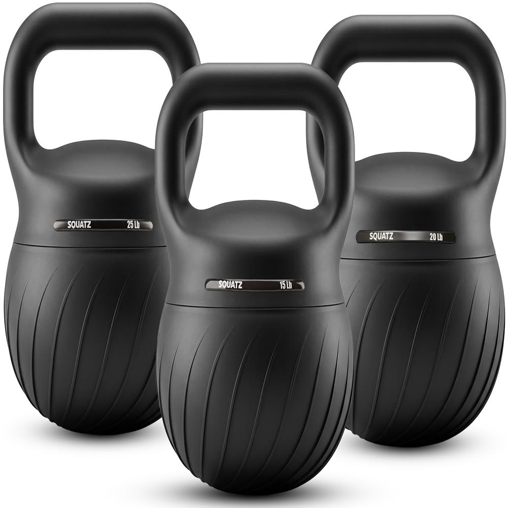 Squatz Soft Drop Kettlebell Set With Extra-Wide Handle, Multiple Weight Options And Sand-Filled Cushioned Base For Home Gym & Strength Training