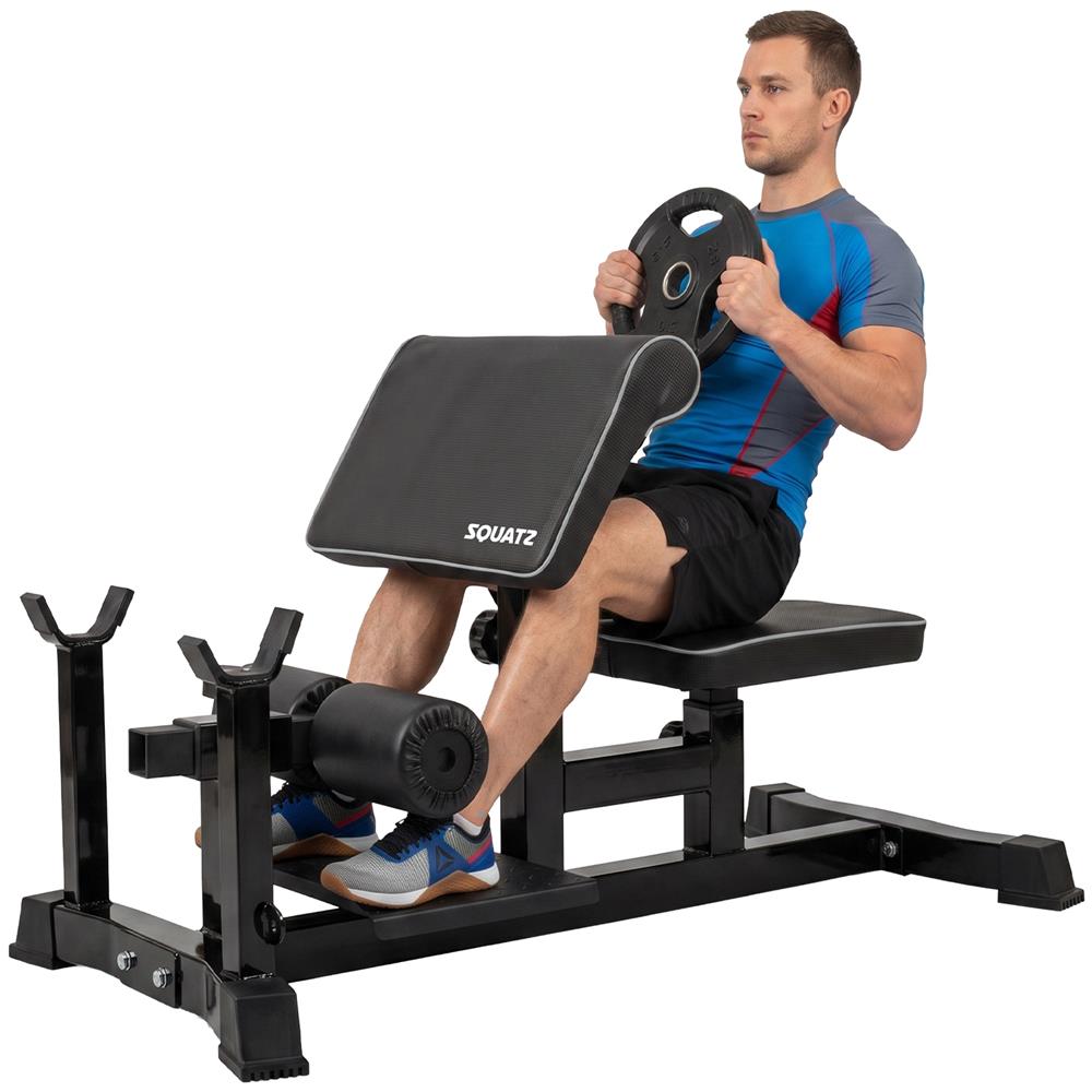 Squatz Multi-Function Sissy Squat Machine, Adjustable Squat Bench For Home Gym Workout Station And Leg Exercise (Black)