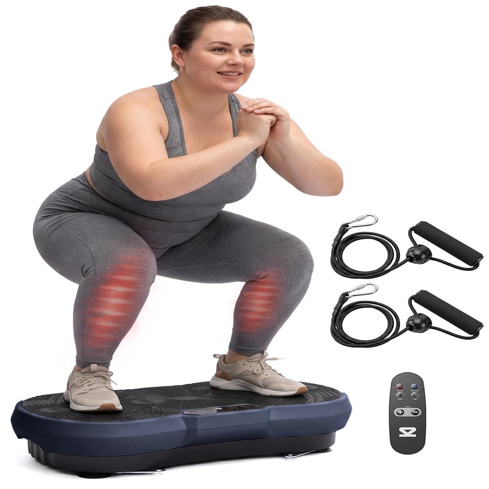 Hurtle Vibration Plate Machine – Adjustable 1–99 Speeds, Quiet, Lightweight, With Remote And Preset Programs Portable For Home And Office (Blue)
